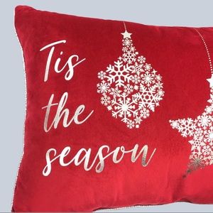 Red Velvet Christmas Graphic Throw Pillow
